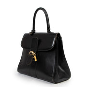 Delvaux Black Brillant MM Box Calf Handbag