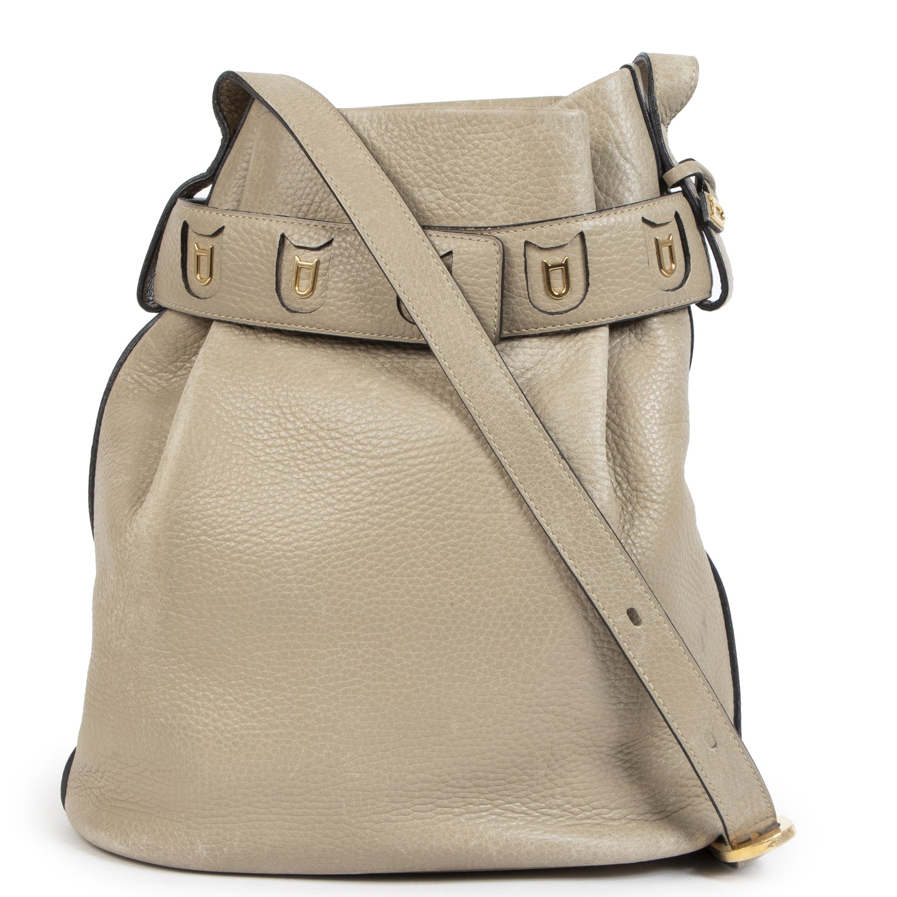 Delvaux Calicot Taupe Bucket Bag for the best price at Labellov secondhand luxury