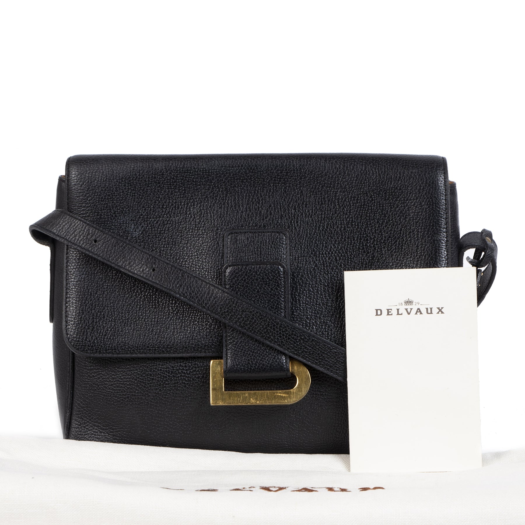 Delvaux Black Poirier Crossbody Bag