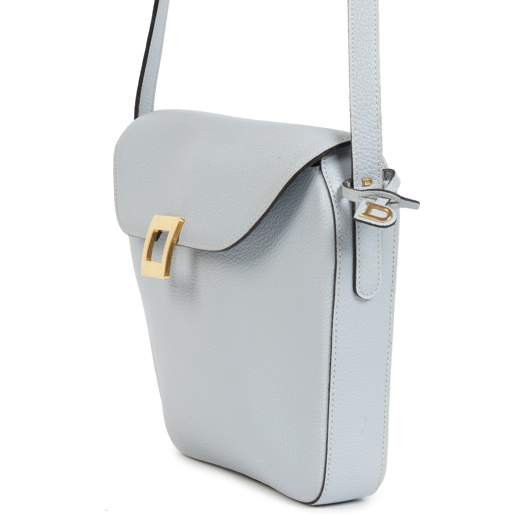 Delvaux Baby Blue Square Crossbody Bag