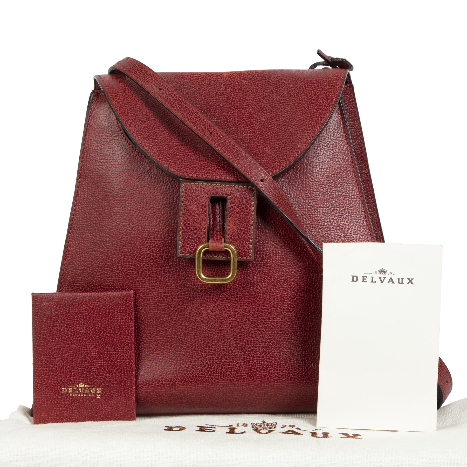 Delvaux Red Clé de Fa Shoulder Bag