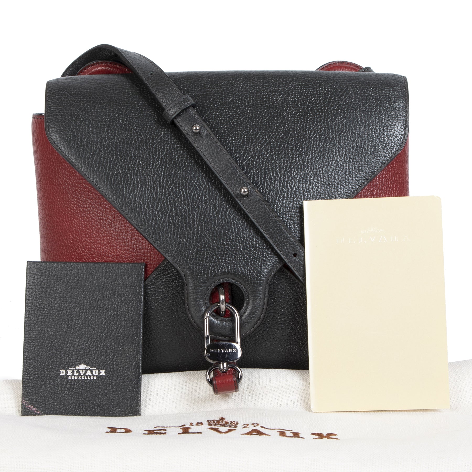 Delvaux Bicolor Grelon Crossbody Bag for the best price at Labellov secondhand luxury in Antwerp