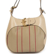 Delvaux Chardonnay Toile de Cuir Desert Bag