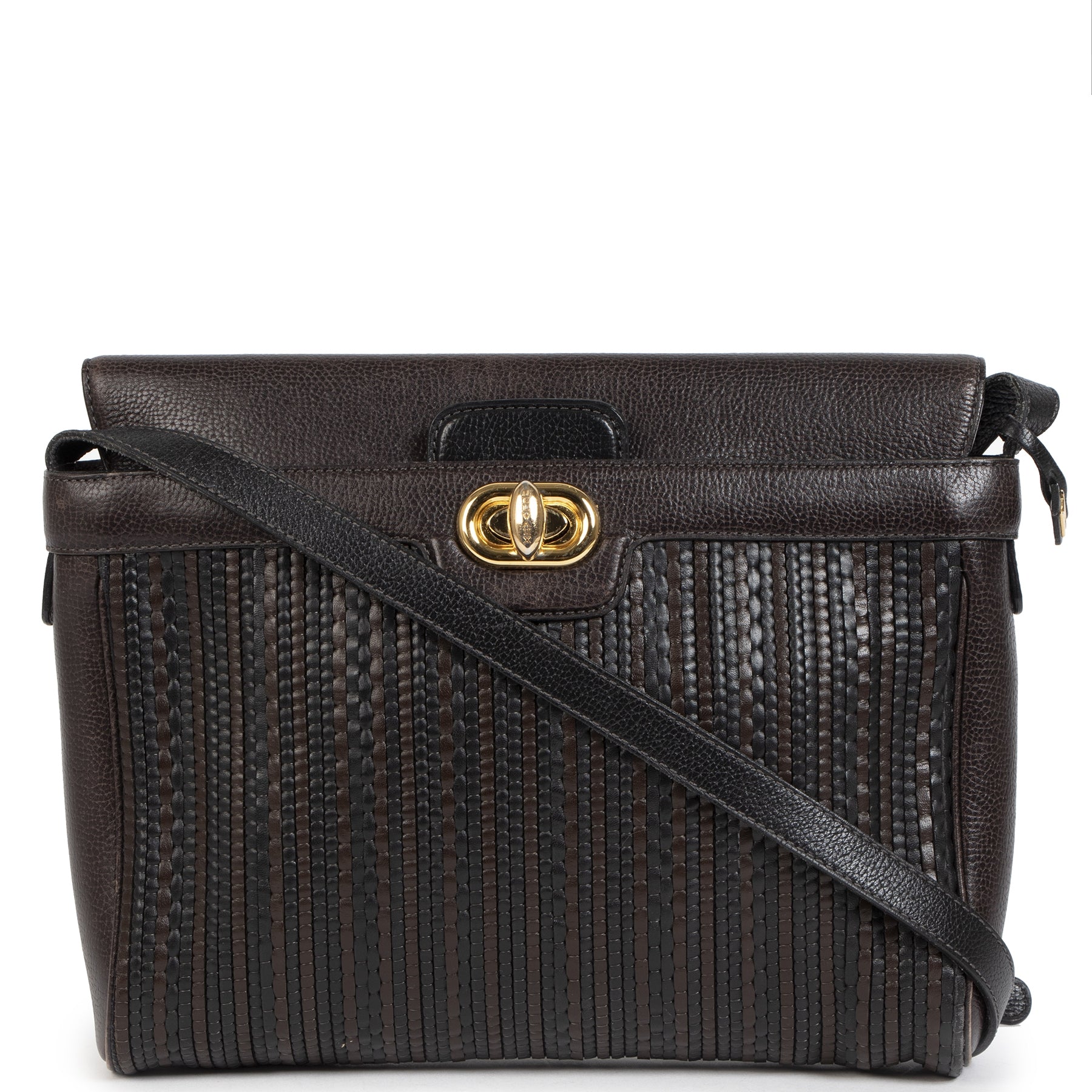100% authentic Delvaux Merlot GM Toile De Cuir Brown Bag for the best price at Labellov