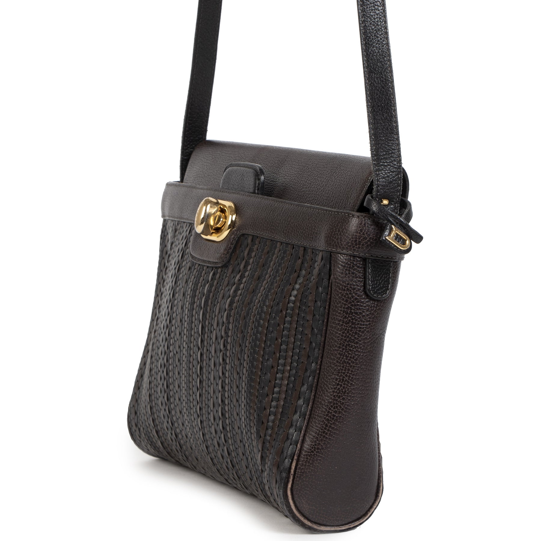 We buy and sell your authentic Delvaux Merlot GM Toile De Cuir Brown Bag for the best price at Labellov