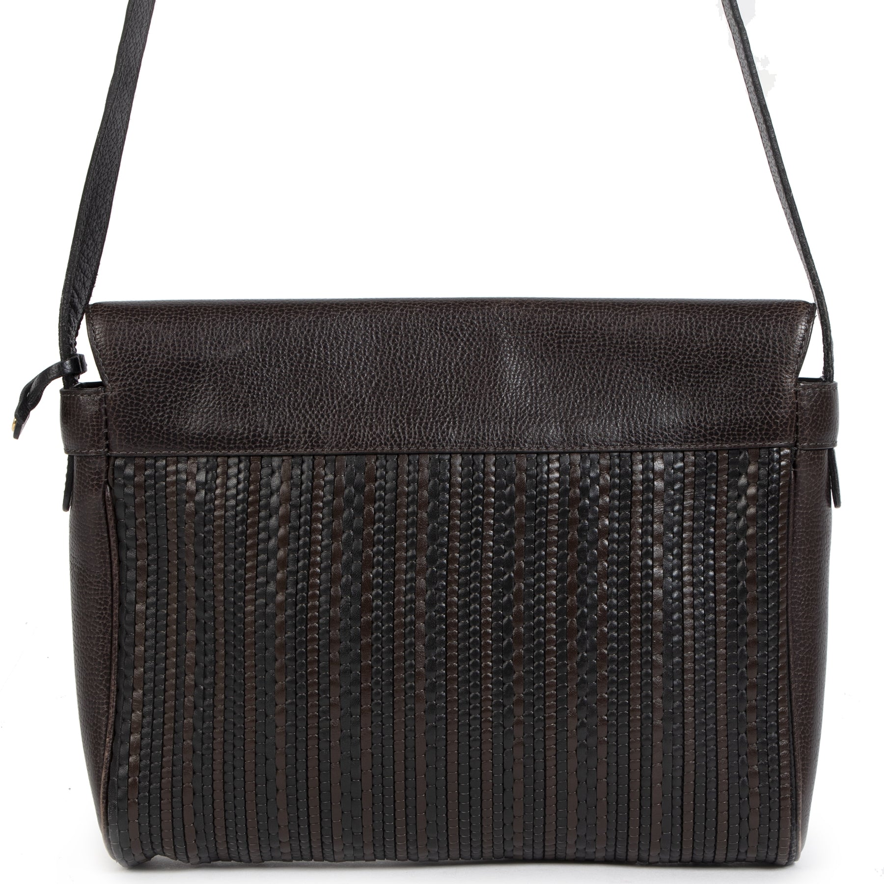 Koop en verkoop uw authentieke Delvaux Merlot GM Toile De Cuir Brown Bag