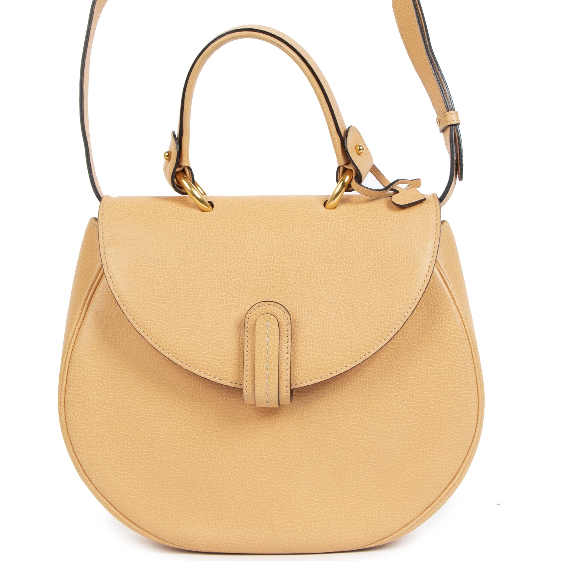 Delvaux Nude Beige Round Bag