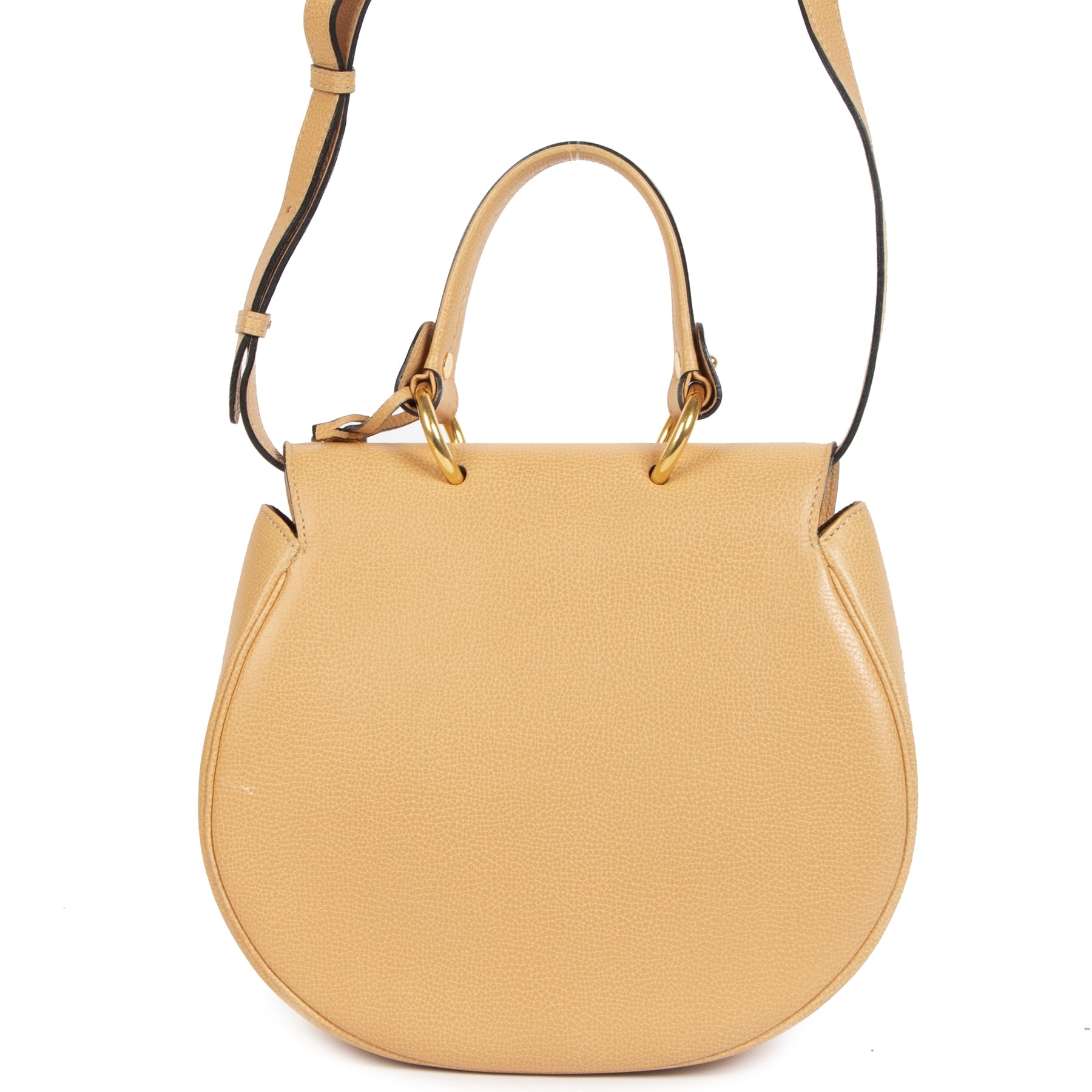 Delvaux Nude Beige Round Bag