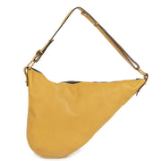 Authentic secondhand Delvaux Ochre Yellow Sling Leather Bag designer bags designer accessories luxury vintage webshop worldwide shipping fashion safe secure online shopping