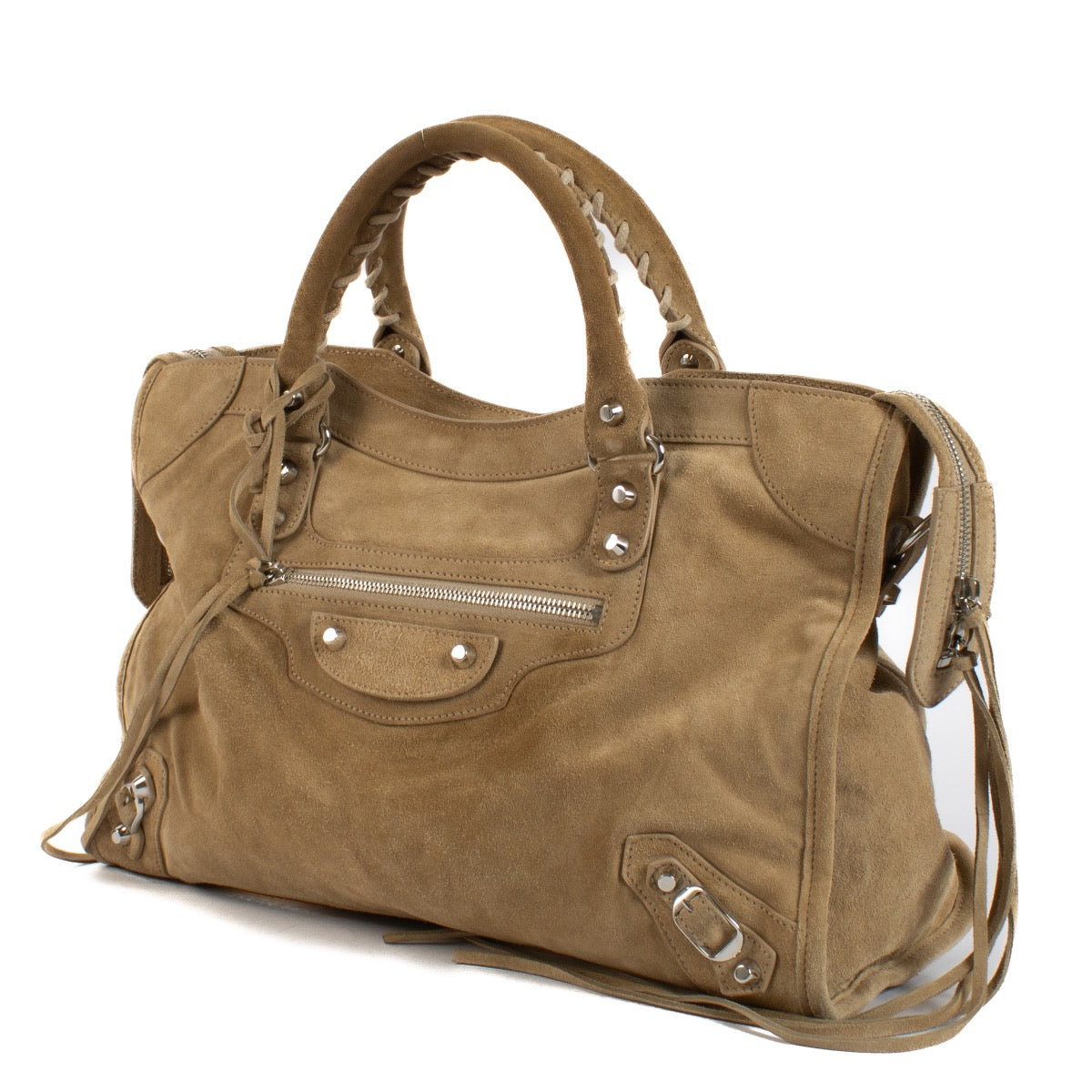 shop 100% authentic second hand Balenciaga Beige Suede City Bag on Labellov.com