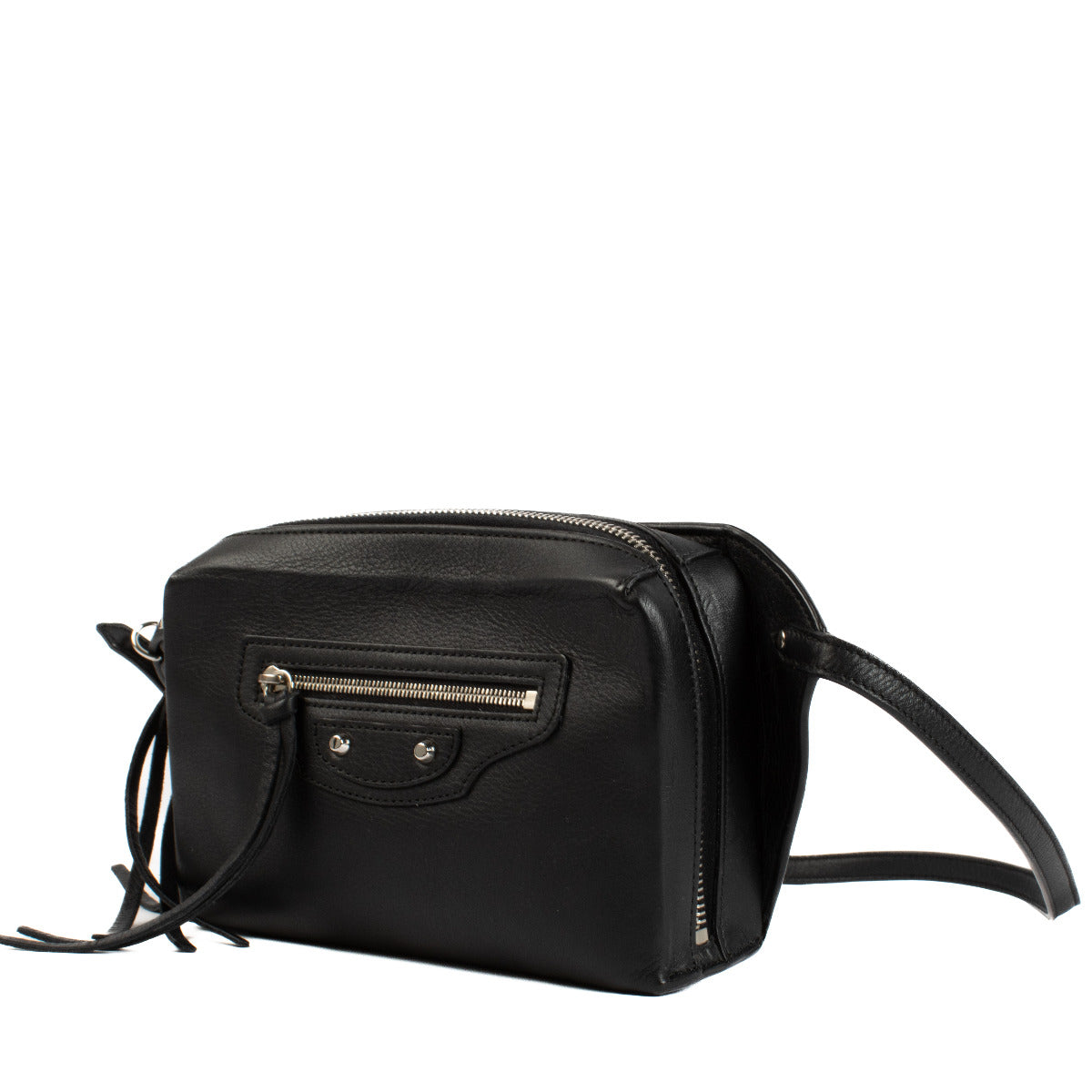 Balenciaga Zwarte Papier Riemtas