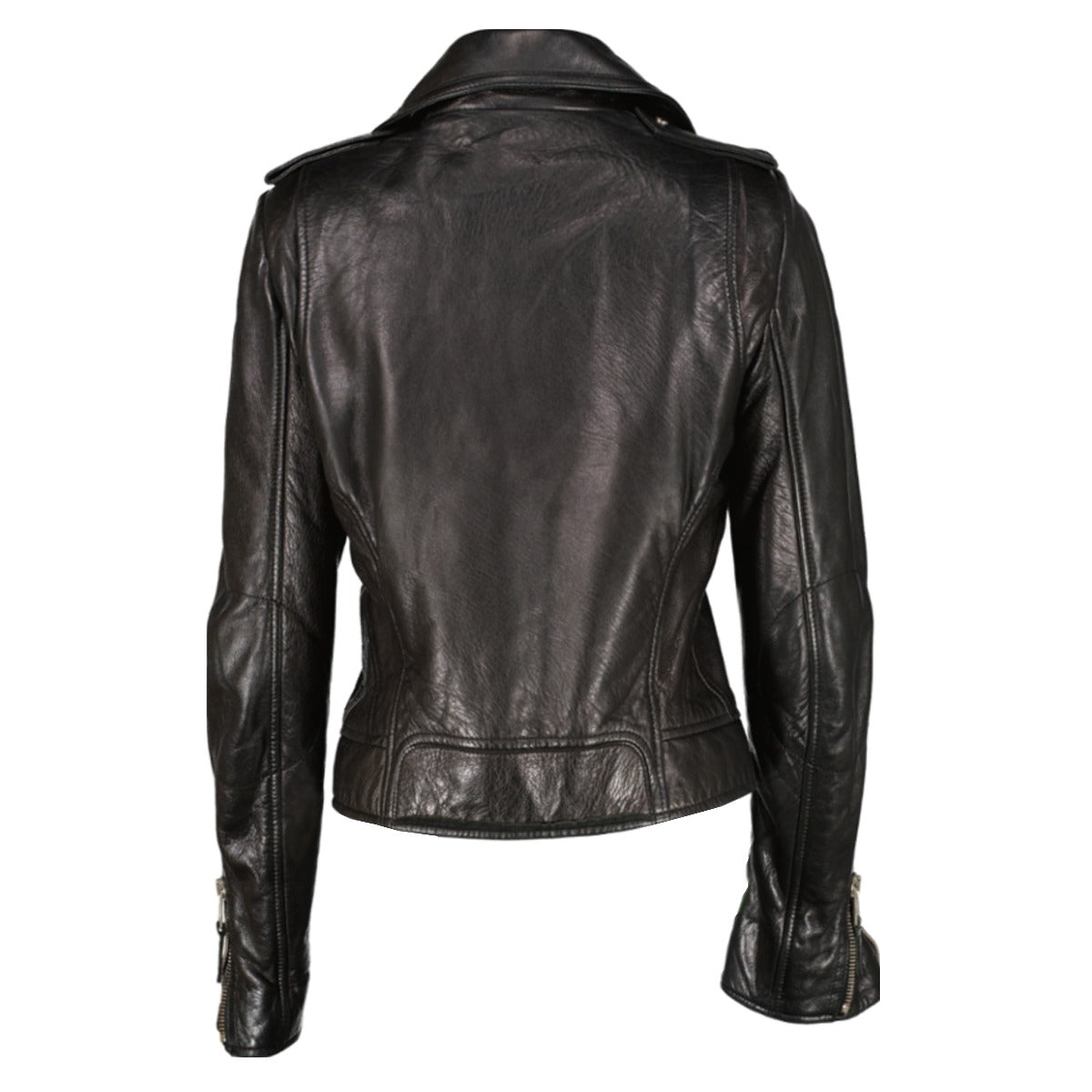 Balenciaga Black Lambskin Motorcycle Jacket