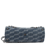 Shop 100% authentic second-hand Balenciaga Blue Monogram Denim Neo Cagole City Bag on Labellov.com