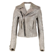 Balenciaga Grey Lambskin Motorcycle Jacket