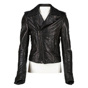 Balenciaga All Black Lambskin Biker Jacket