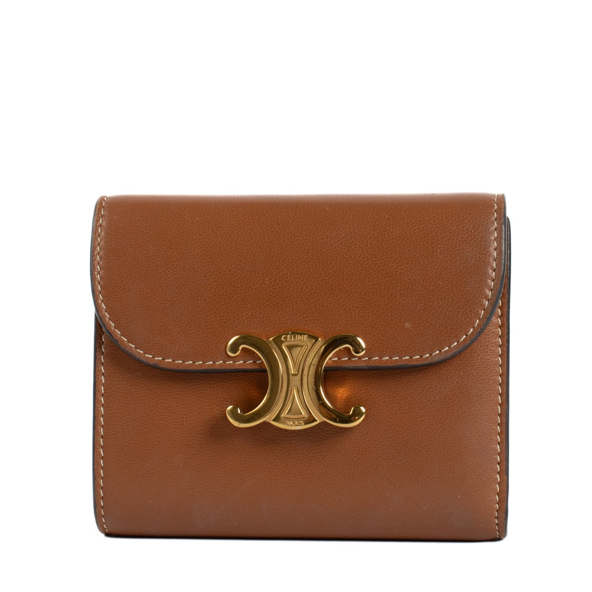 shop 100% authentic second hand Celine Tan Small Triomphe Flap Wallet on Labellov.com