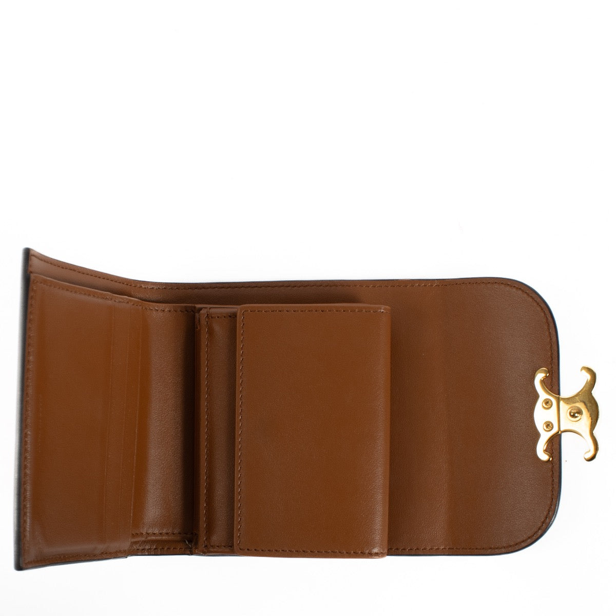 shop 100% authentic second hand Celine Tan Small Triomphe Flap Wallet on Labellov.com