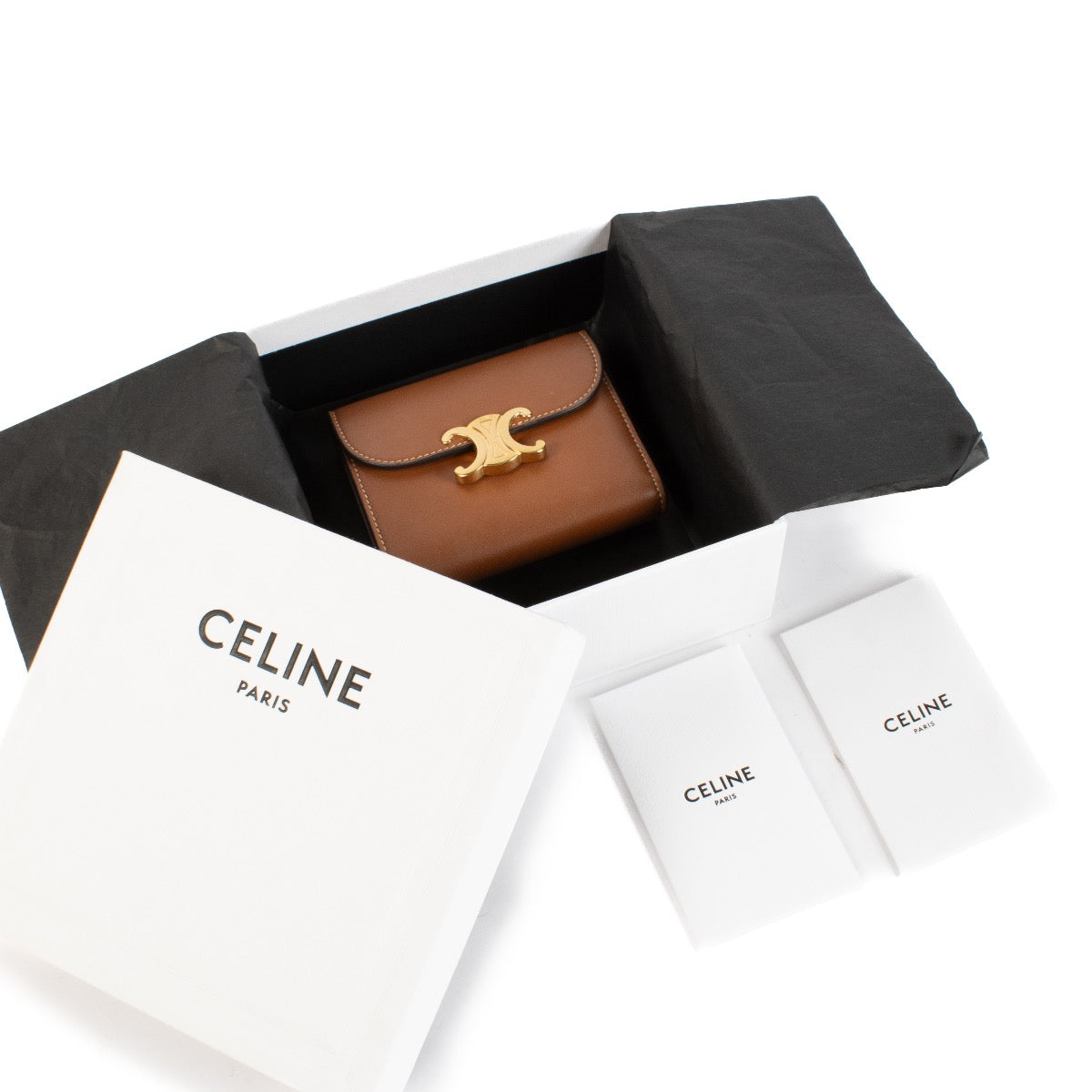 shop 100% authentic second hand Celine Tan Small Triomphe Flap Wallet on Labellov.com