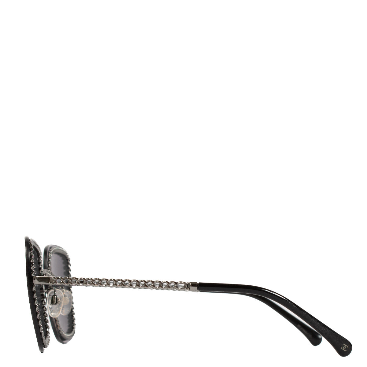Chanel Zwarte Kettingsunglasses