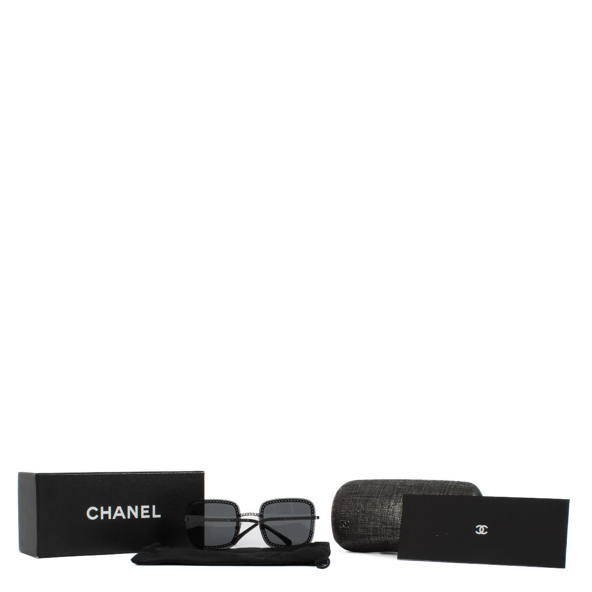 Chanel Black Chain Sunglasses