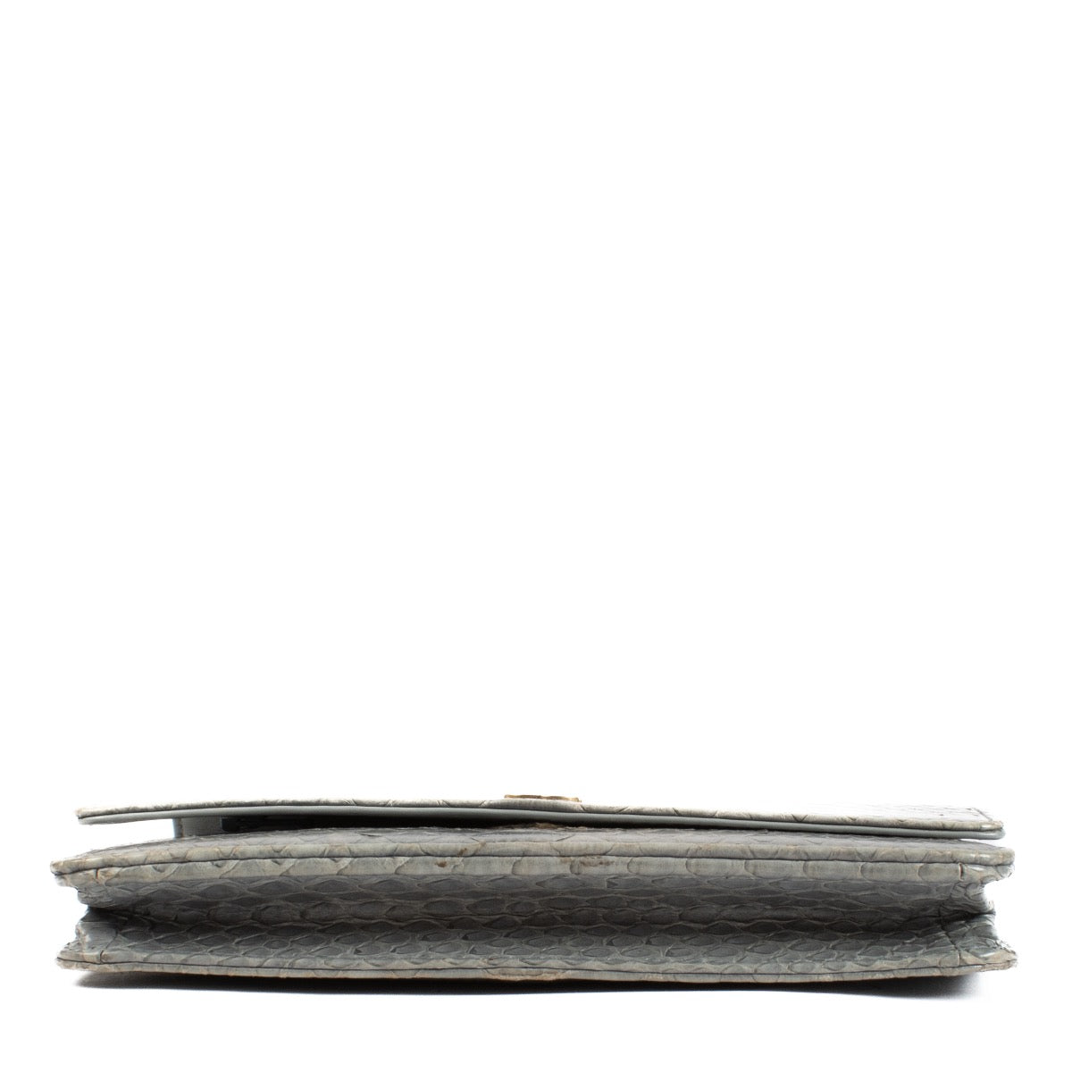 shop 100% authentic second hand Chanel Blue Python Leather Wallet On Chain on Labellov.com