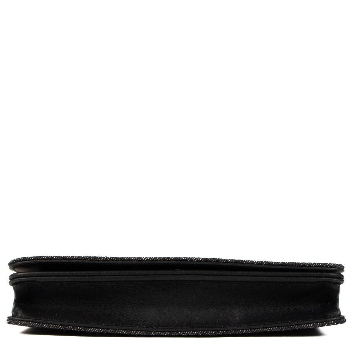 Sac porte-cartes/portefeuille à chaîne Chanel en jean bleu 31 Rue Cambon
