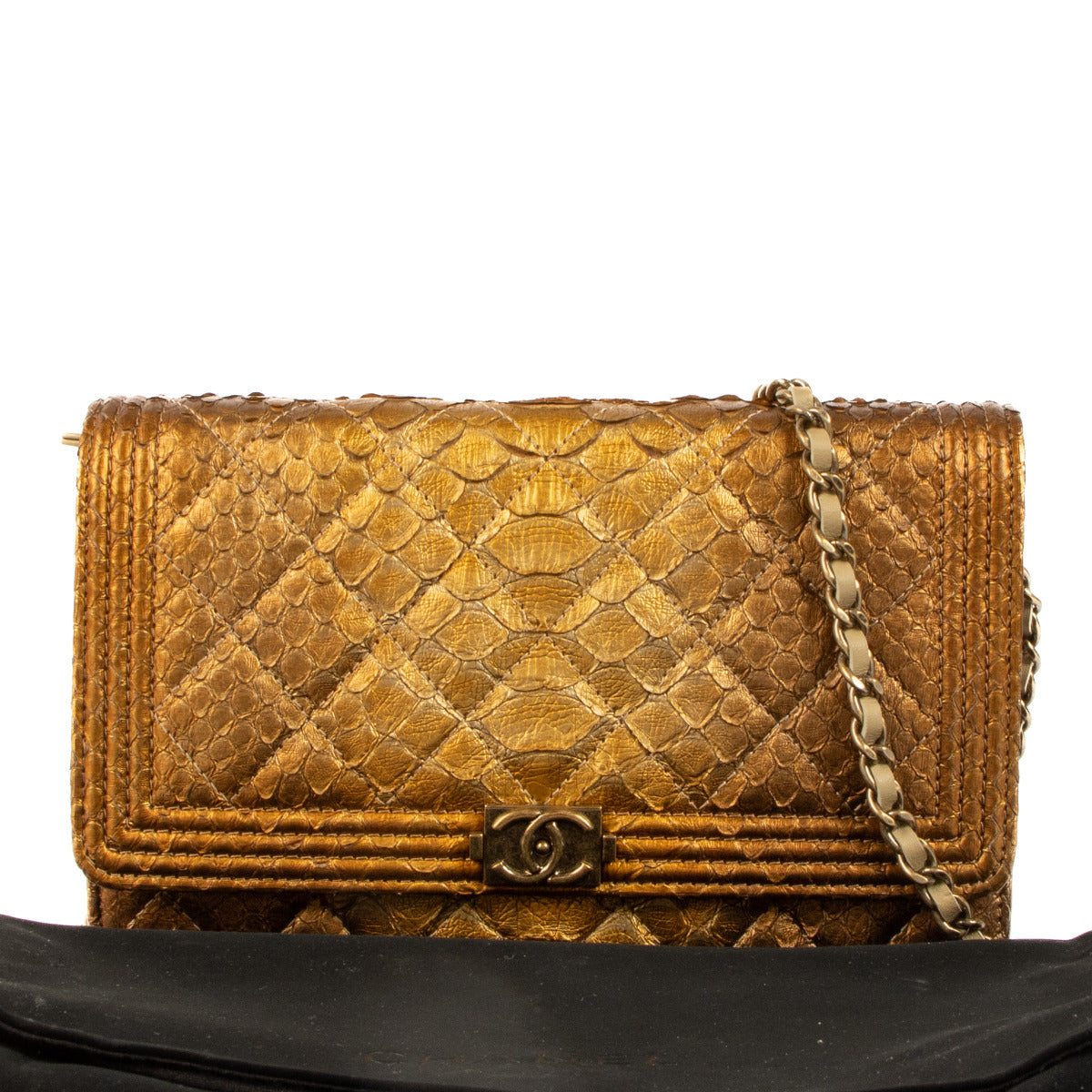 Sac Chanel WOC en Python Doré (Wallet on Chain)