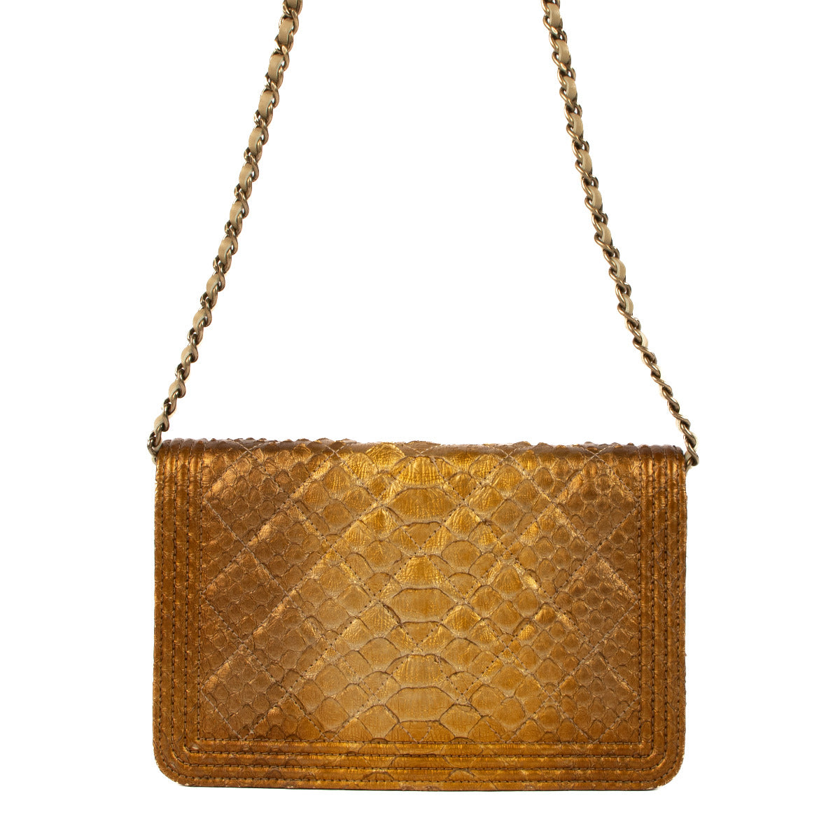 Sac Chanel WOC en Python Doré (Wallet on Chain)