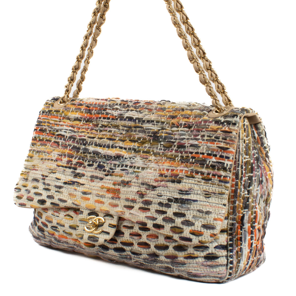 Are you looking for an authentic Chanel Multicolor Tweed Quilted Coco Cuba XXL Flap Bag.