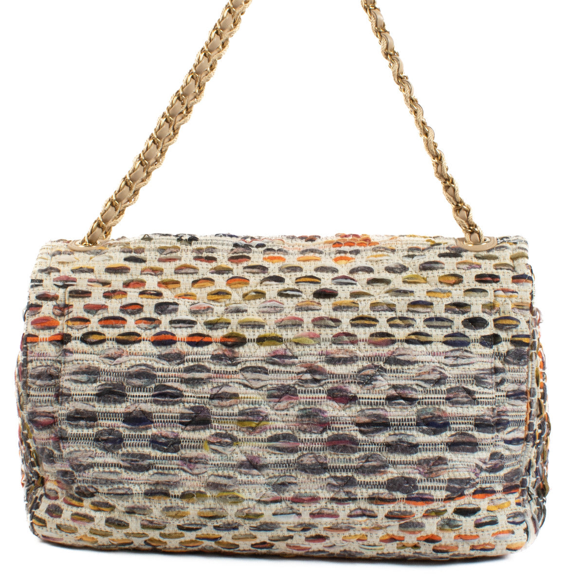 Chanel Multicolor Tweed Quilted Coco Cuba XL Flap Bag