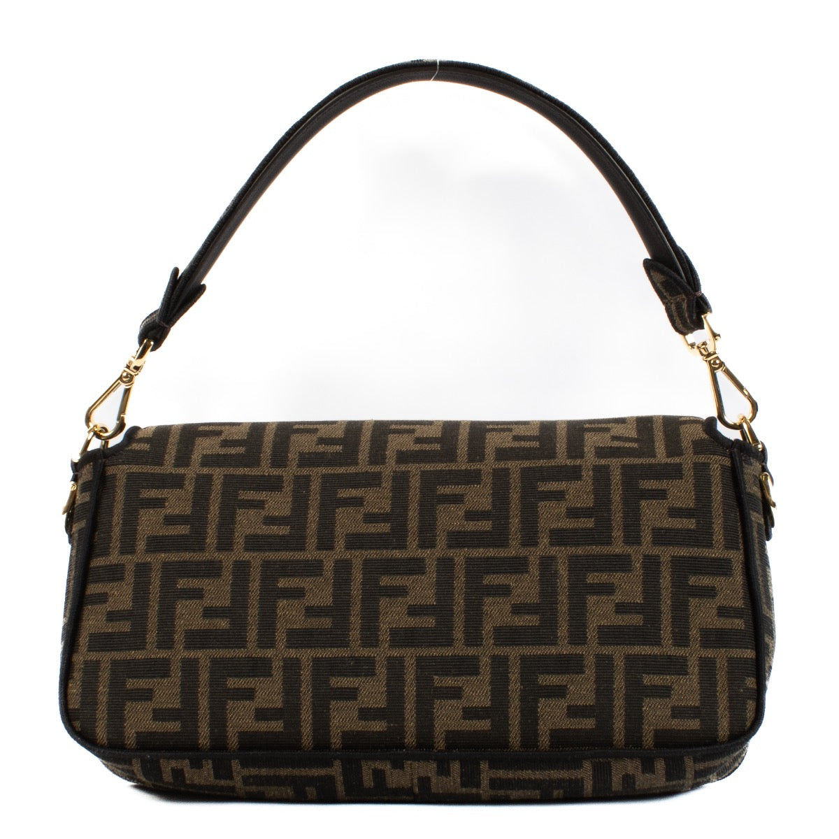 shop 100% authentic second hand Fendi Brown FF Logo Fabric Baguette Bag on Labellov.com
