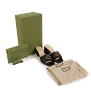 shop 100% authentic second hand Gucci Black GG Marmont Mule Sandals - Size 35 1/2 on Labellov.com