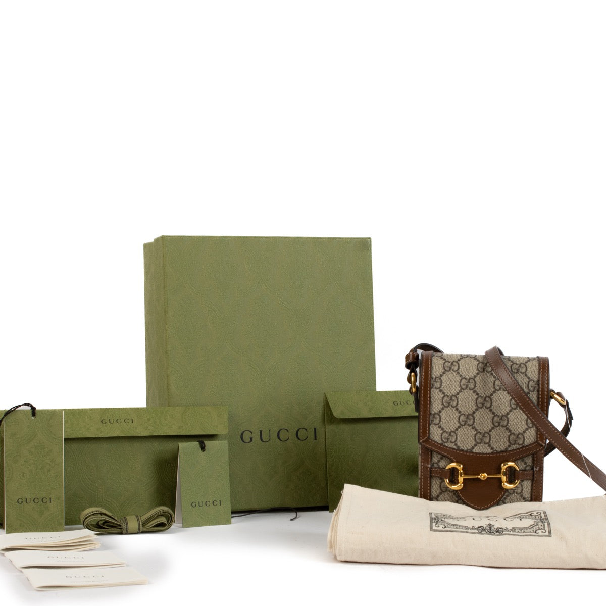 shop 100% authentic second hand Gucci GG Canvas Mini 1955 Bag on Labellov.com