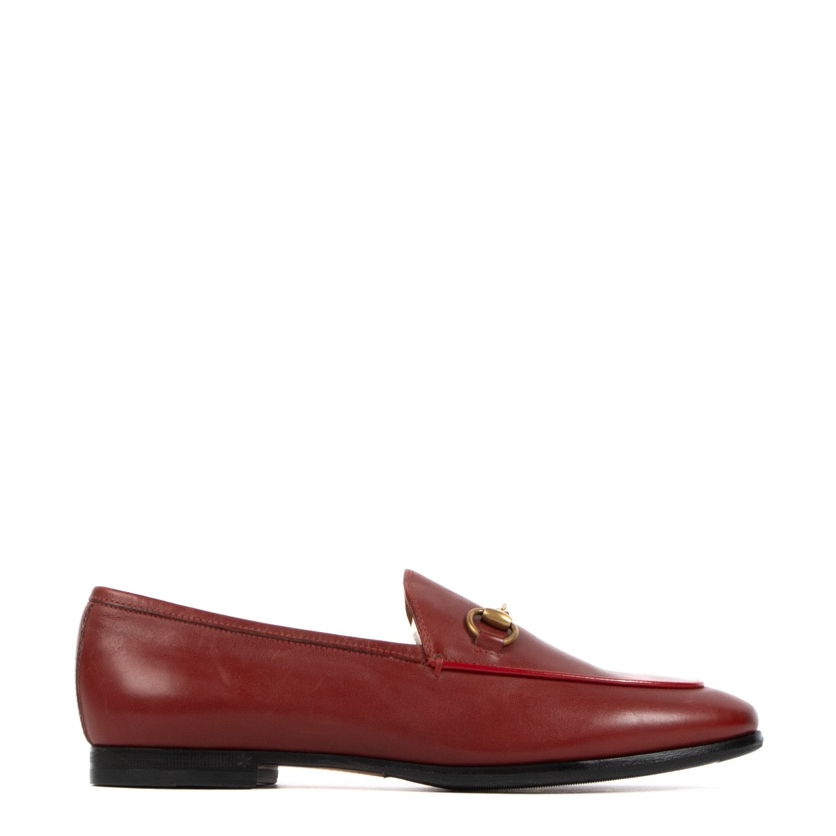 shop 100% authentic second hand Gucci Burgundy Leather Jordaan Loafers on Labellov.com