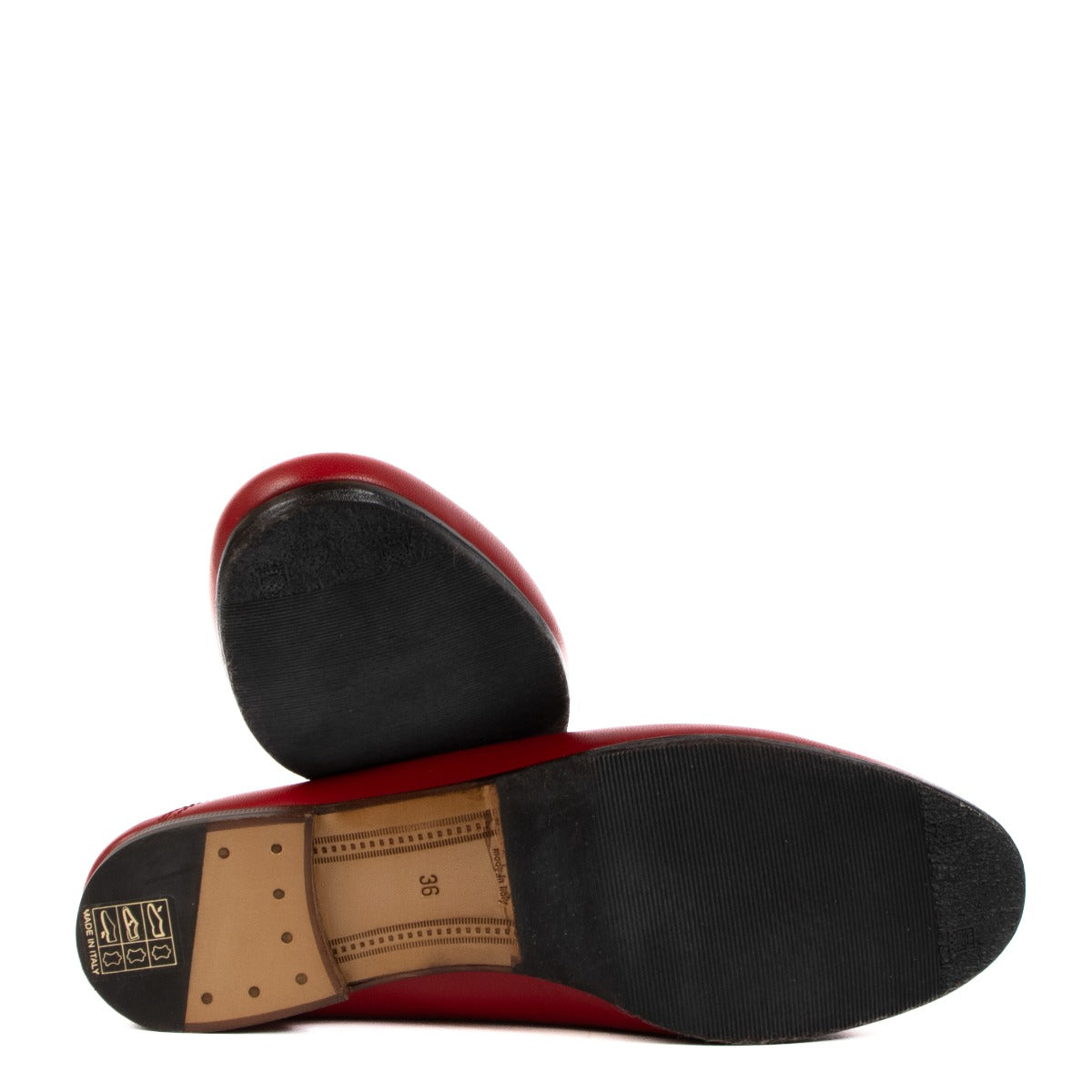 Mocassins Gucci en cuir rouge avec mors - Taille 36