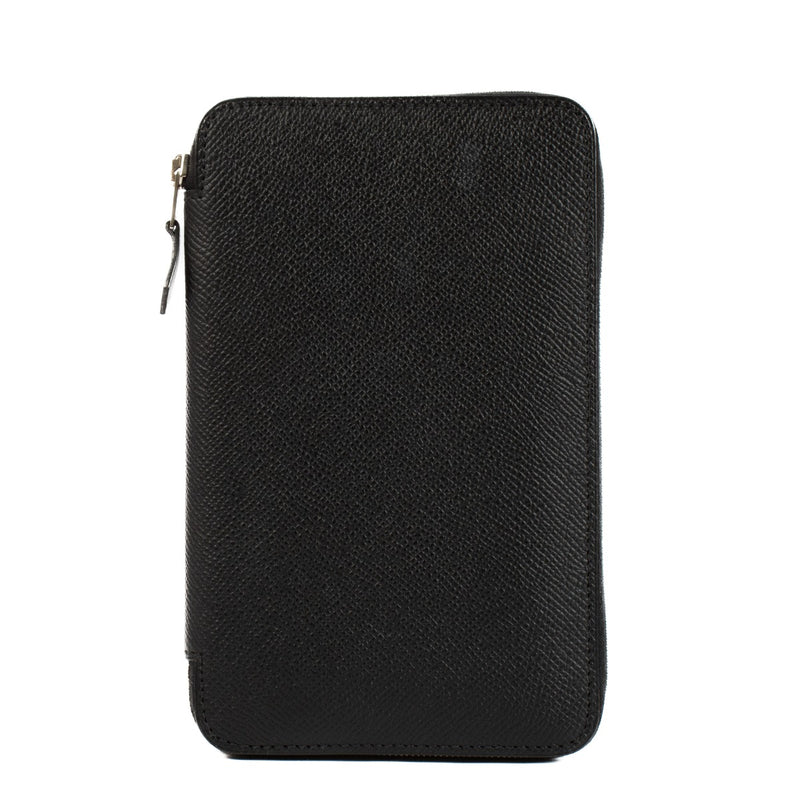 Hermès Globe-Trotter Black Epsom Zipped Agenda Cover