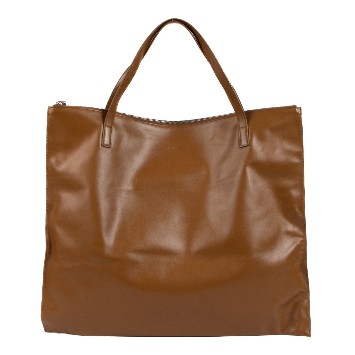 Shop 100% authentic second-hand Jil Sander Camel Leather Zip Large Tote Bag on Labellov.com