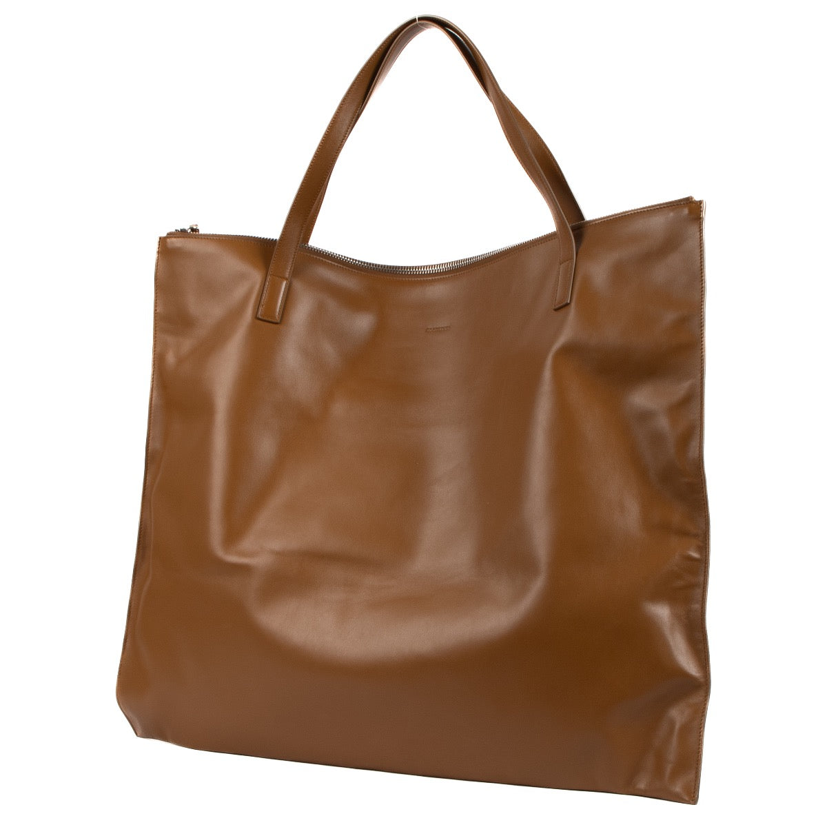 Shop 100% authentic second-hand Jil Sander Camel Leather Zip Large Tote Bag on Labellov.com