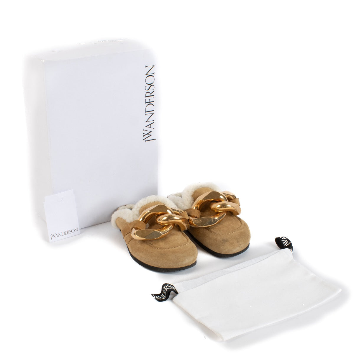 shop 100% authentic second hand JW Anderson Chain Fur Loafers - Size 37 on Labellov.com
