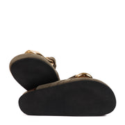 Buy an authentic pair of second hand JW Anderson Olive Chain Loafer Suede Leather Mules - Size 37 in very good condition at Labellov.com