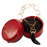 Shop safe online at Labellov in Antwerp, Brussels and Knokke this 100% authentic second hand Pomellato Rose Gold Victoria Horn Necklace