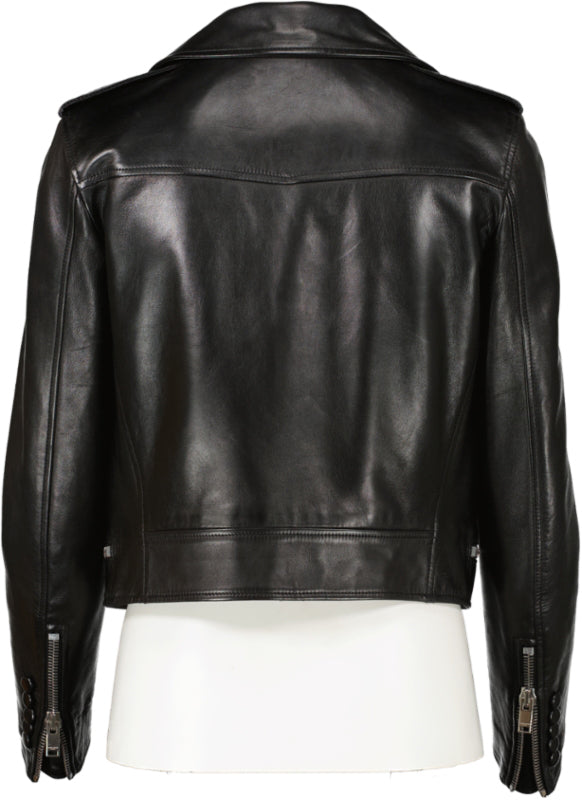 Saint Laurent Black Lambskin Biker Jacket