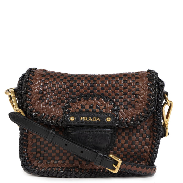Prada Madras Woven Crossbody Bag – Labellov
