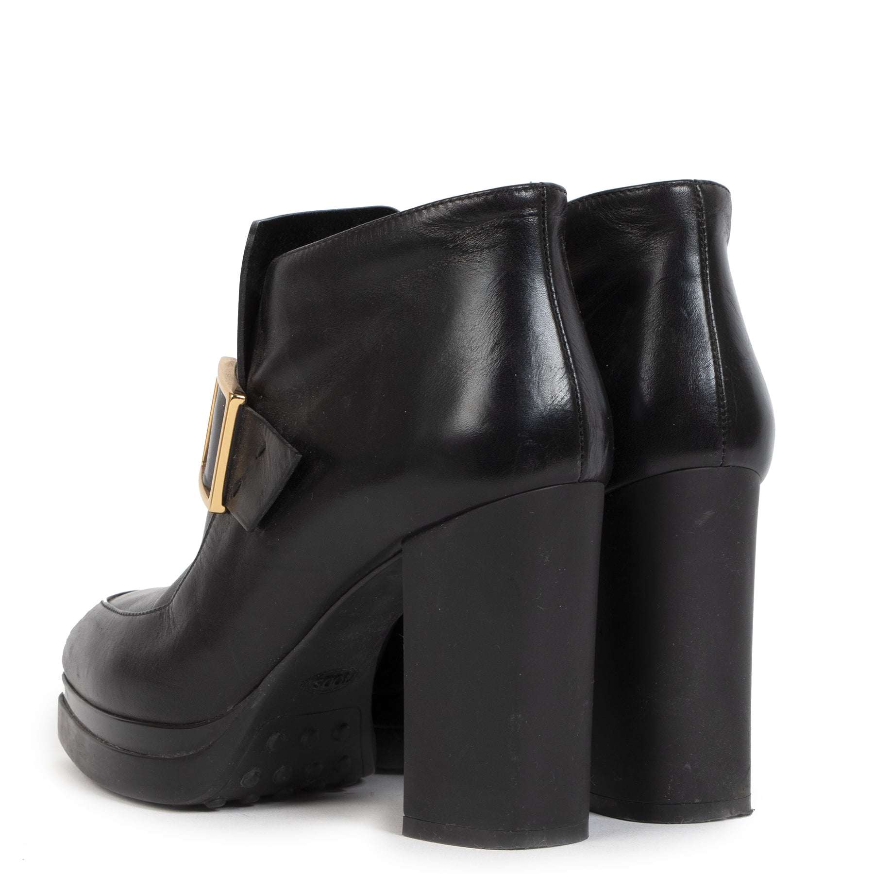 Authentic secondhand Tod's Black Ankle Boots - Size 37.5 at right price online webshop safe and secure LabelLOV luxury brand Antwerp Belgium