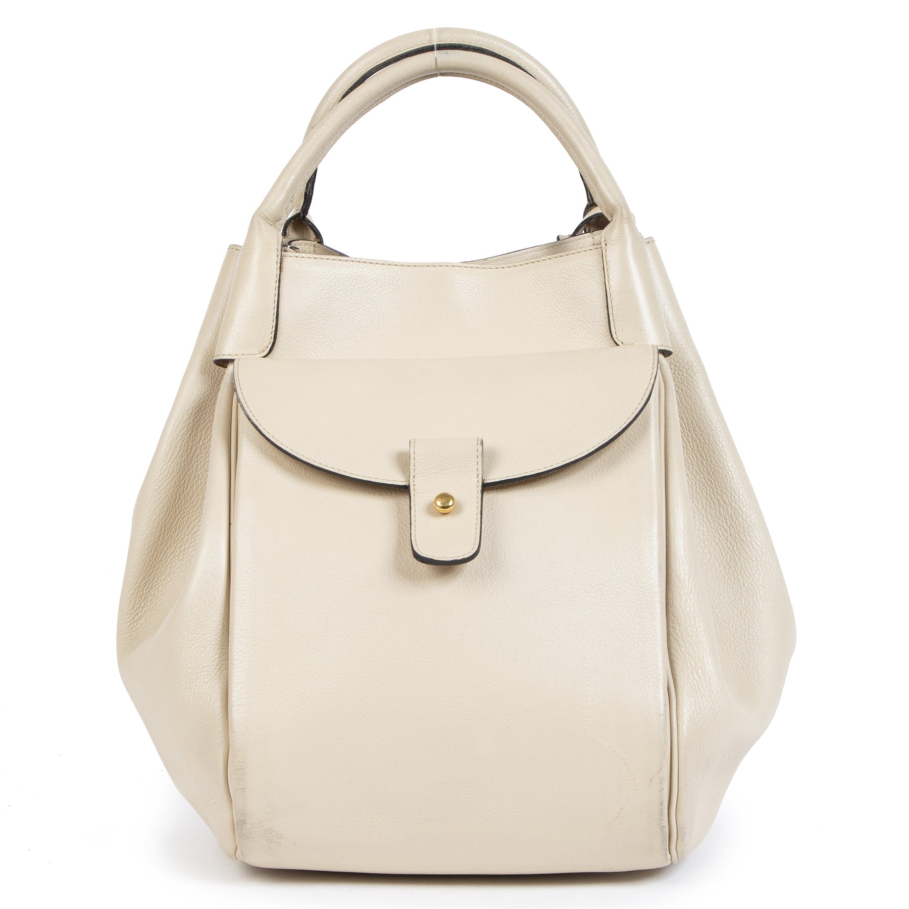Authentieke tweedehands Delvaux Top Handle Beige aan de juiste prijst veilig online winkelen LabelLOV webshop luxe merken winkelen Antwerpen België