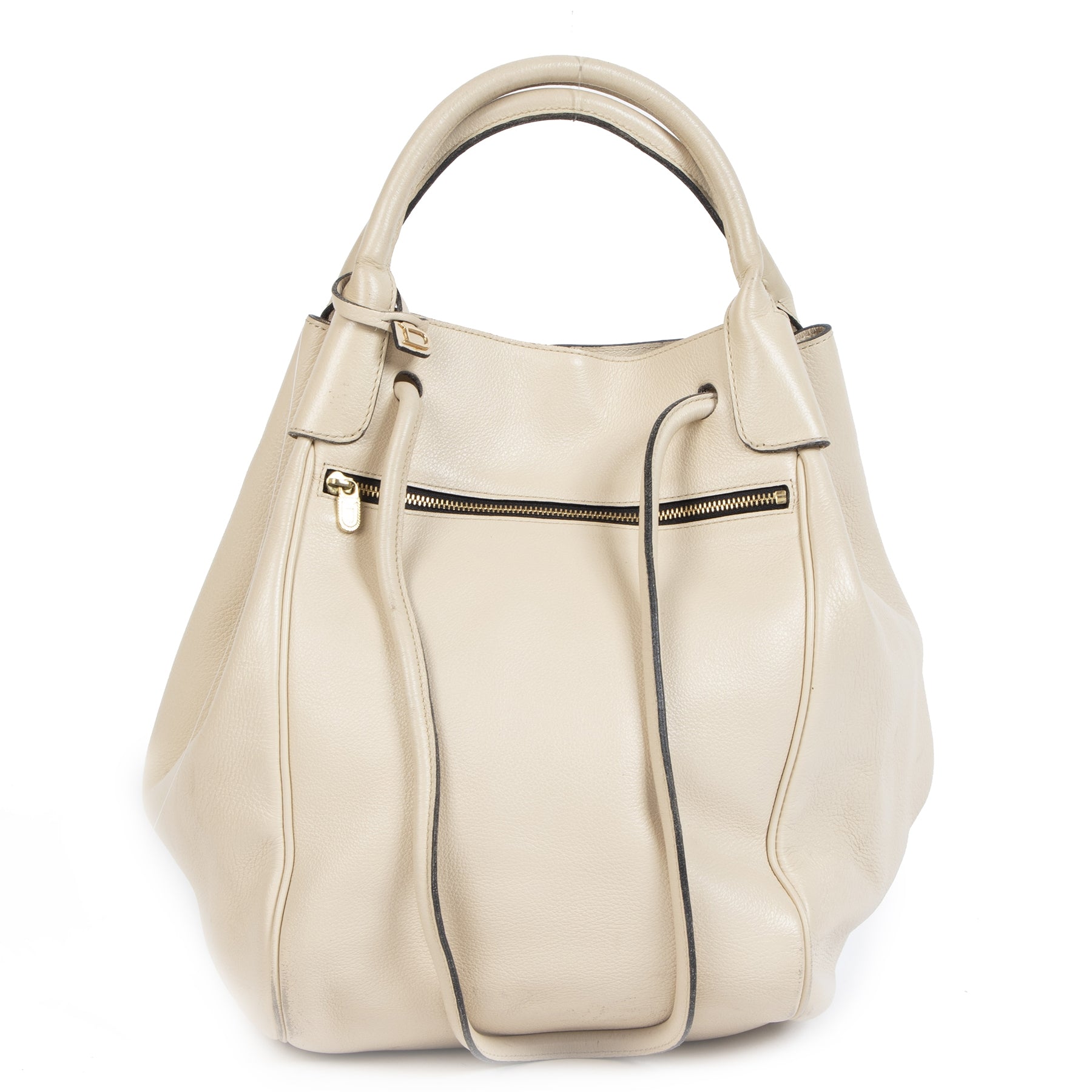 Authentic Delvaux Top Handle Beige d'occasion un bon prix magasin en ligne LabelLOV en toute sécurité marque de lux Anvers Belgique