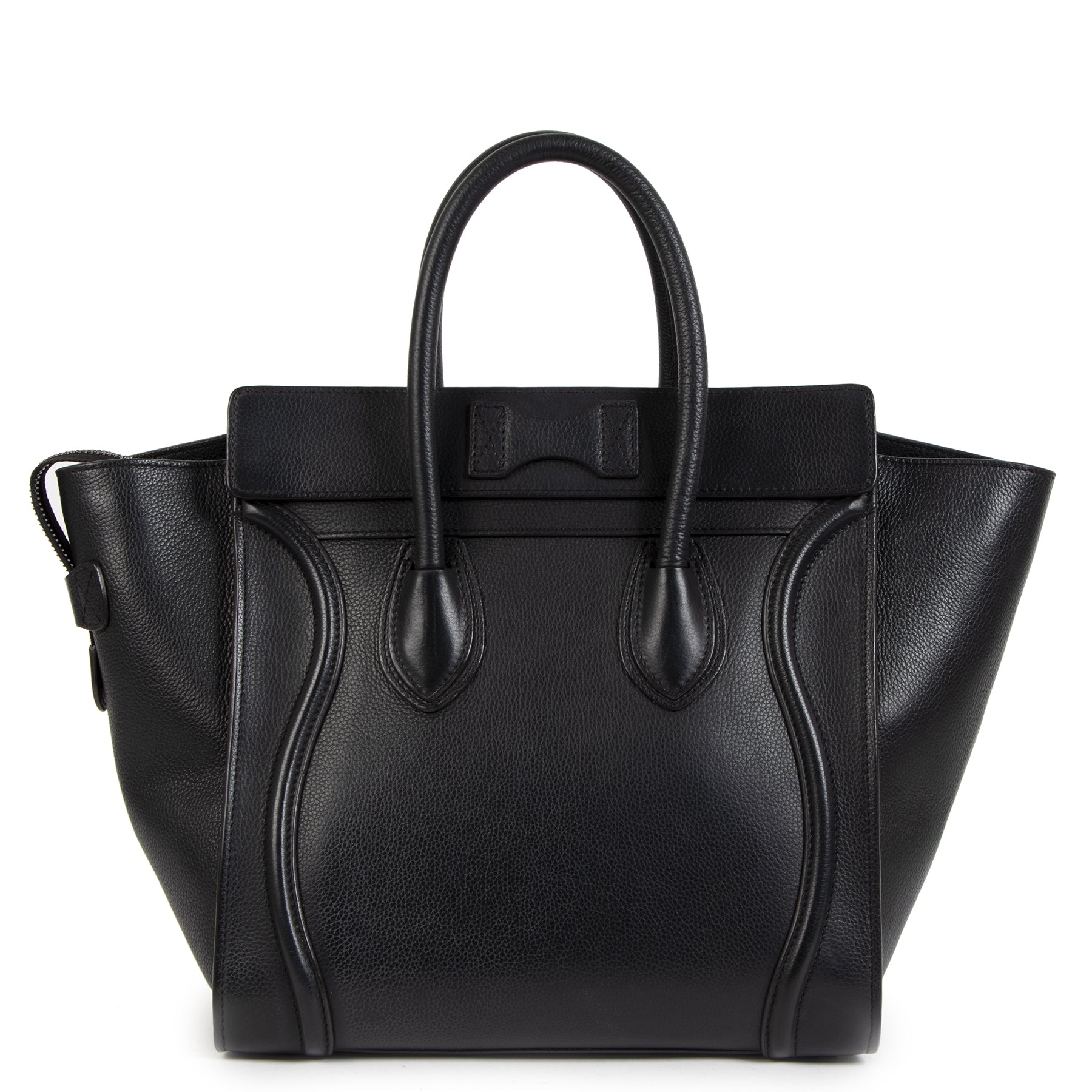 Céline Black Leather Mini Luggage Handbag