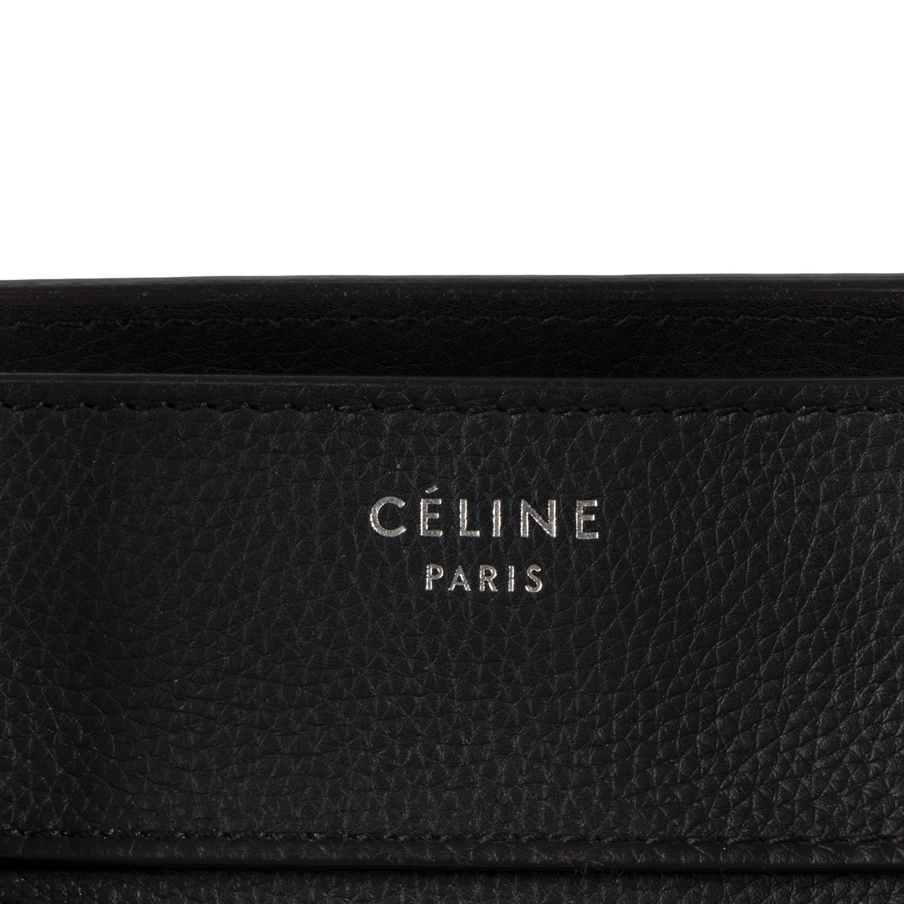 Céline Black Leather Mini Luggage Handbag