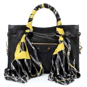 Are you looking for an authentic Balenciaga Black Classic Gold City S Scarf Bag