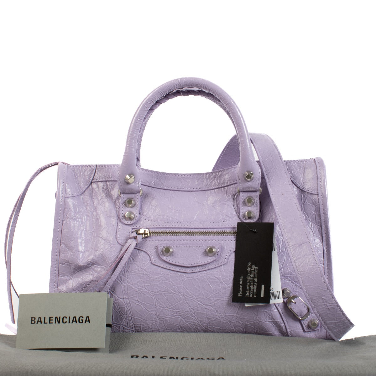Balenciaga Lilac Arena Le City Small Bag